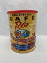 **EMPTY TIN* Brazilian Cafe Rio Gourmet Roast Ground Coffee Tin 5&quot; X 6 1/2&quot; - £22.87 GBP