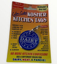 Mark-It International Color- Coded Kosher Kitchen Tags Dairy Blue Labels... - $12.12