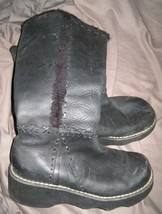 Ladies Women&#39;s Aldo Winter Knee High Zipper Faux Leather Boots Sz 40 - £35.41 GBP