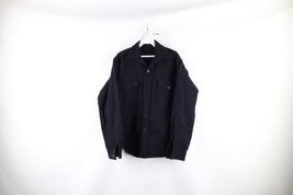 Vtg 70s Military Mens 15.5 35 Stenciled Wool CPO Flannel Button Shirt Bl... - £109.79 GBP