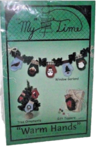 Christmas Folk Art Garland Mittens Warm Hands Paper Ornament My Time Win... - $11.52 CAD