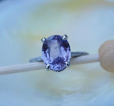 4ct lavender Sapphire Handmade Unique Design Engagement Wedding Gift Ring - £222.36 GBP