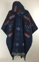 Llama Poncho with Hood | Soft and Comfortable Wool | Navajo Design | Handcrafted - £55.80 GBP