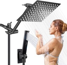 Shower Head Combo,10 Inch High Pressure Rain Shower Head with 11 Inch Ad... - $44.99