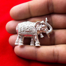 925 Sterling Silver Elephant Article, Good Luck Gift, Elephant Figurine ... - £165.15 GBP