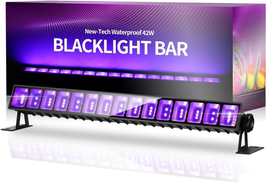 42W LED Black Light Bar, IP66 Waterproof Blacklight Bar with 6Ft Cord+Plug+Switc - $20.56