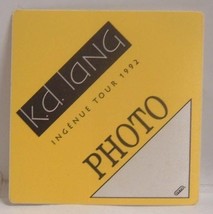 K.D. Lang - Original Ingenue Tour 1992 Cloth Tour Backstage Pass ***Last One*** - $10.00