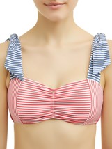 No Boundaries Women&#39;s Juniors Swimsuit Bikini Top Large (11-13)  Red Stripe - £9.30 GBP