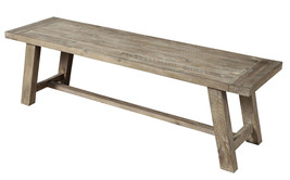 60" Natural And Brown Distressed Solid Wood Dining bench - $316.49