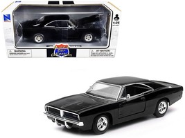 1969 Dodge Charger R/T Black &quot;Muscle Car Collection&quot; 1/25 Diecast Model Car by - £30.85 GBP