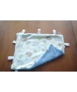  New Handcrafted Plush Tag Mini Security Blanket Blue Baby - £11.96 GBP