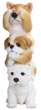 Stack of Puppies 18149 See Speak Hear No Evil Puppy Dog Figurine 9.25&quot; H... - £20.24 GBP