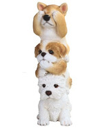 Stack of Puppies 18149 See Speak Hear No Evil Puppy Dog Figurine 9.25&quot; H... - £20.54 GBP