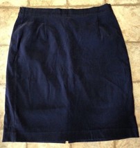 Lord &amp; Taylor Blue Faux Suede Straight Skirt Women’s Size 16 - $19.79