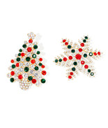 Christmas Tree Snowflake Pin Lapel Collar Pin Corsage Brooch Women Men J... - £7.18 GBP