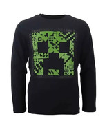 Minecraft Creeper Logo Long Sleeve T-Shirt , Kids 7-12 Years, Fun Gaming... - €22,00 EUR
