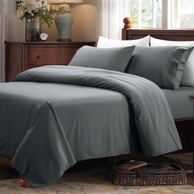 Shilucheng King Size Bed Sheets Set Microfiber Polyester 1800 Thread Count Perca - £35.17 GBP