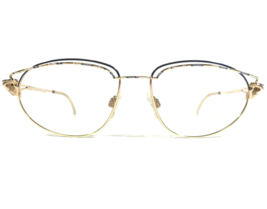 Cazal Eyeglasses Frames MOD.115 COL.810 Gold Black Round Wire Rim 55-16-135 - $178.19