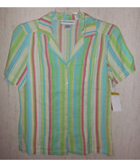 NWT WOMENS cathy daniels PRETTY STRIPE COTTON BLOUSE / SHIRT  SIZE S - $32.92 CAD