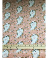 Dear Stella Cotton Fabric BOO - Pat# DFG2460 on Papaya Background by the... - $4.97