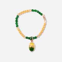 Handmade Czech Crystal Beads Bracelet - Vivid Harmony Fusion - £33.96 GBP