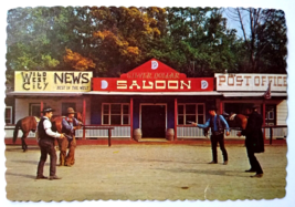 Wild West City Netcong New Jersey Postcard Cowboys Gunfight Saloon Amuse... - $58.05