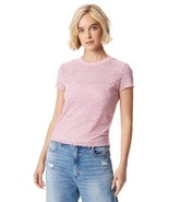 Jessica Simpson Women&#39;s Indria Crochet Tee Orchid Smoke Size Small - £12.17 GBP