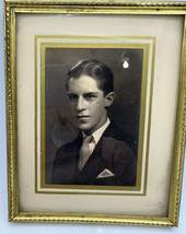 Picture Antique Photo Young Man Graduation Original 5 x 4&quot; Frame Pic is 2 x 3&quot; - £18.27 GBP