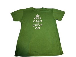 Keep Calm And Chive On Mens Size XL Authentic Green - £7.83 GBP