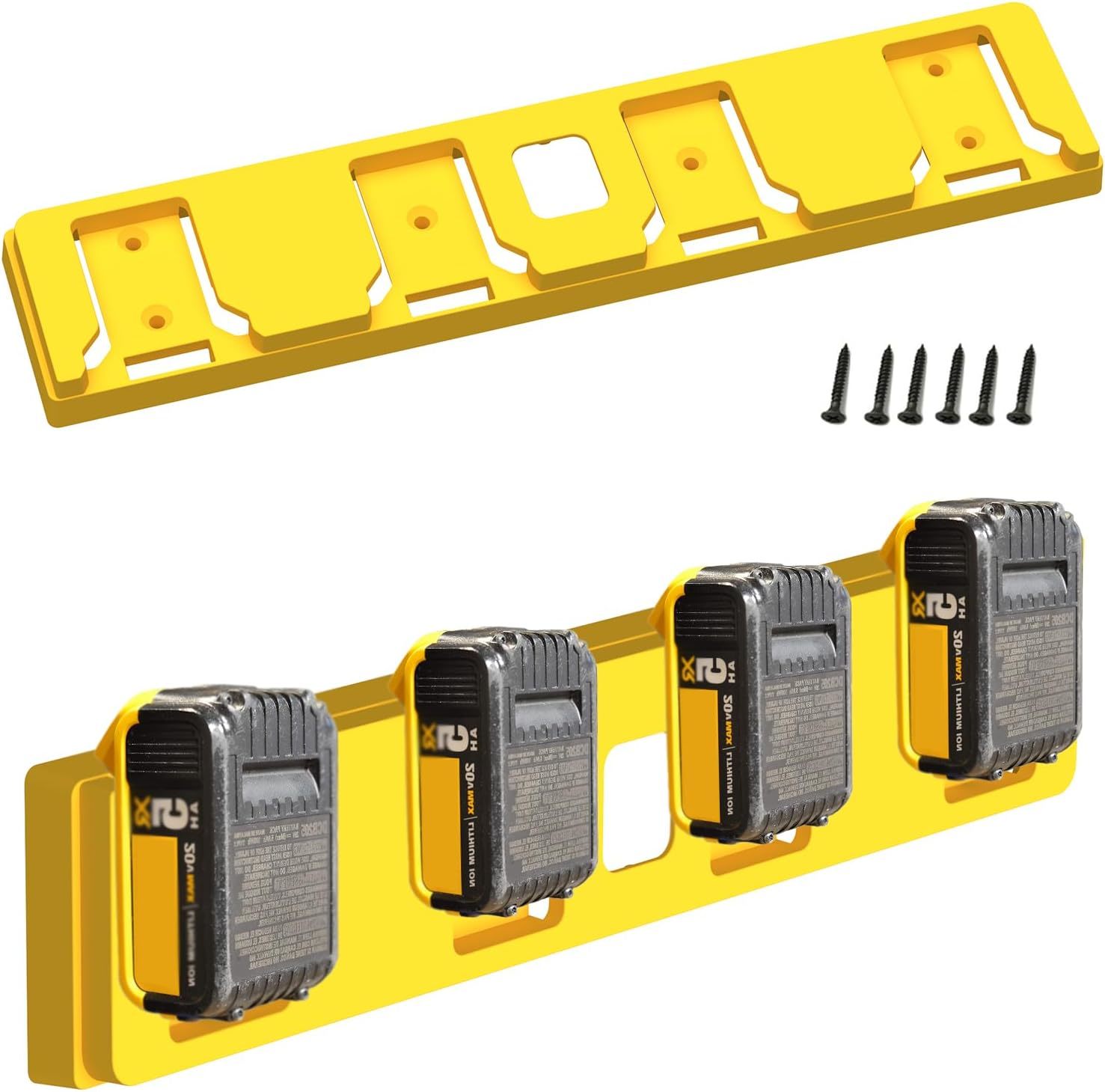 Dewalt Battery Holder, Mount 4 Slot Bulk Battery Garage, W/Screws, No Ba... - $33.50