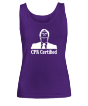 Funny TankTop CPR Certified Purple-W-TT  - £16.74 GBP