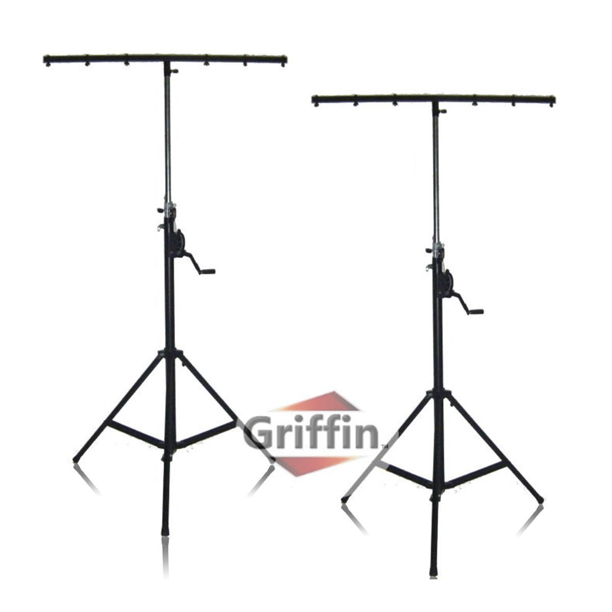 Crank Up Light Stands (2 Pack) Stage Lighting Truss System by GRIFFIN - Portable