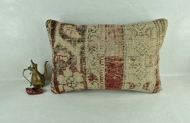 Kilim Pillow Cover 16x24 Tribal Vintage Turkish Carpet Lumbar Pillow Cov... - £17.76 GBP