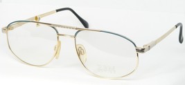 Vintage EBM 1802 Bl Azul Oro Plata Único Gafas 56-16-145 Alemania - £64.66 GBP