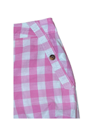Joules Gingham Check Lydia Shorts Women's Size 28 Cuffed Hem Side Pockets Pink - $19.79