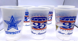 Vintage Dallas Cowboys 25th Anniversary Silver Solo Cups Set Lot 6 1971 ... - $37.18