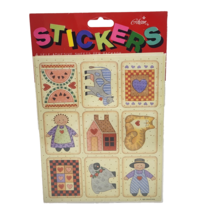 VINTAGE 1988 GIBSON GREETINGS STICKERS HOME COW CAT LAMB NEW IN SEALED P... - $9.50
