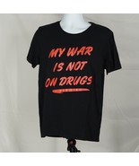 Tsubi My War is Not On Drugs Shirt Black Red Size Medium - $52.51 CAD