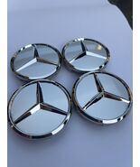 Set of 4 Silver Wheel Center Caps 60MM/ 2.36 ″ For Mercedes - $28.49 CAD