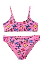 Juicy Couture Big Girls Butterfly 2-Piece Swimsuit Pink Multi ( 14 / 16 ) - £71.10 GBP