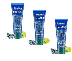 3 X Himalaya Herbals Fresh Start Oil Clear Face Wash, Blueberry, 50ml FREE SHIP - $24.49