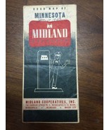 intage Road Map transportation travel 1950 minnesota Midland gas oil - €12,95 EUR