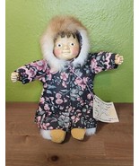 Vintage Aanagayecuar Baby Doll Yupik Alaska Hand Made Wood And Stuff Fai... - $61.05 CAD