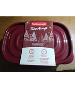 3 Food Storage Containers 4 Cups, Rubbermaid TakeAlongs Rectangles Red Lid - $5.47 CAD