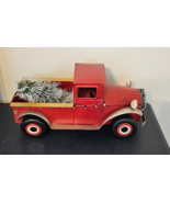 Red Farm Vintage Truck Metal Sculpture Country Primitive Christmas - £27.45 GBP