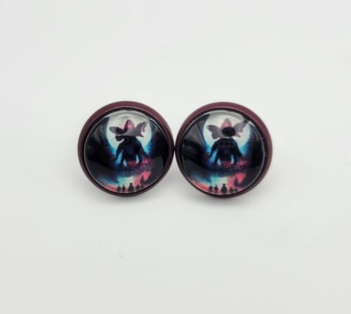 Stranger Things Demogorgon Burgundy Women's Anime Fashion Stud Earrings - $15.00