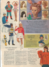 Vtg Wards 70s Catalog Page Superman Batman Dress Up Snoopy Dollhouse Mr. Pierre - £9.49 GBP