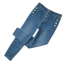 NWT J Brand Natasha in Argo Sky High Crop Skinny Buttonfly Stretch Jeans 32 - £95.70 GBP