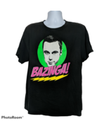 Big Bang Theory Mens T-Shirt Large Sheldon Bazinga Lighting Short Sleeve... - £19.72 GBP