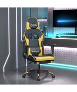 Gaming Chair Black and Gold Faux leather, metal, plywood, foam - €126,24 EUR